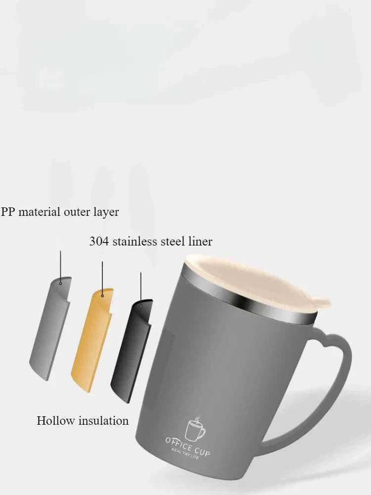 Portable Insulated Coffee Mug 350ml-Gray / 350ml