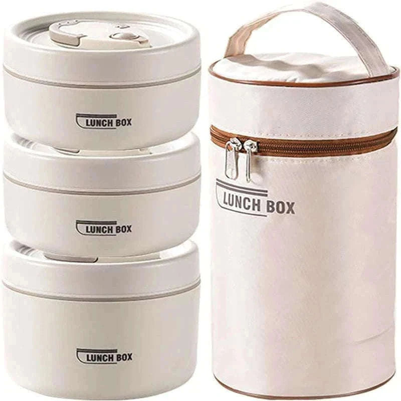 Portable Insulated Lunch Container Set for Fresh Meals-1 / 3 / 800-1000ml