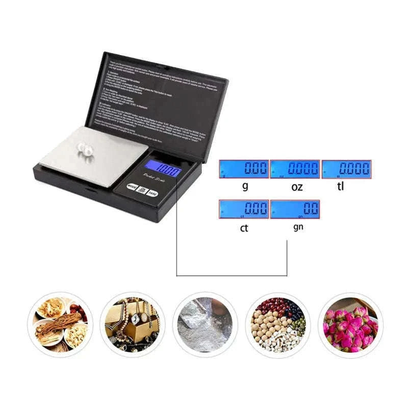 Portable Jewelry Scale for Precise Small-Item Weighing-500g 0.01g