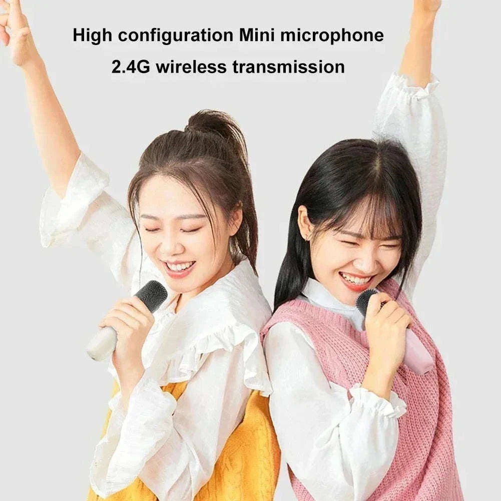 Portable Karaoke Bluetooth Speaker with Wireless Microphone & LED Lights-United States / Blue with 2Mic