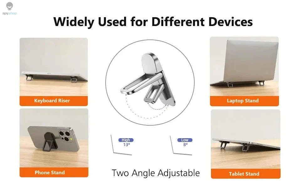 Portable Laptop Stand – Adjustable, Foldable & Workspace-Friendly Support-A-Black