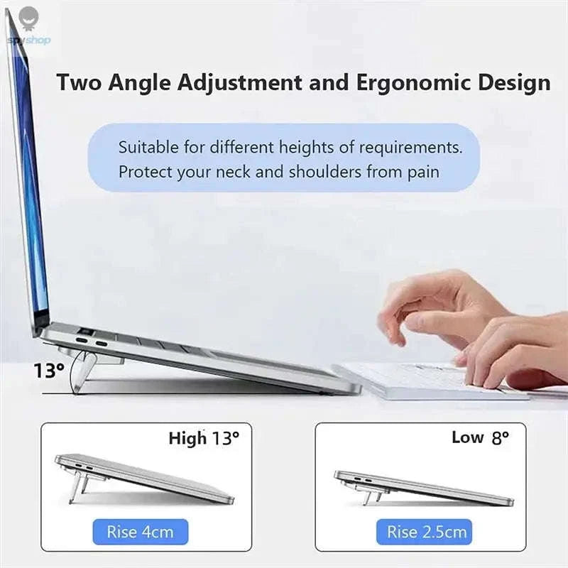 Portable Laptop Stand – Adjustable, Foldable & Workspace-Friendly Support-A-Black