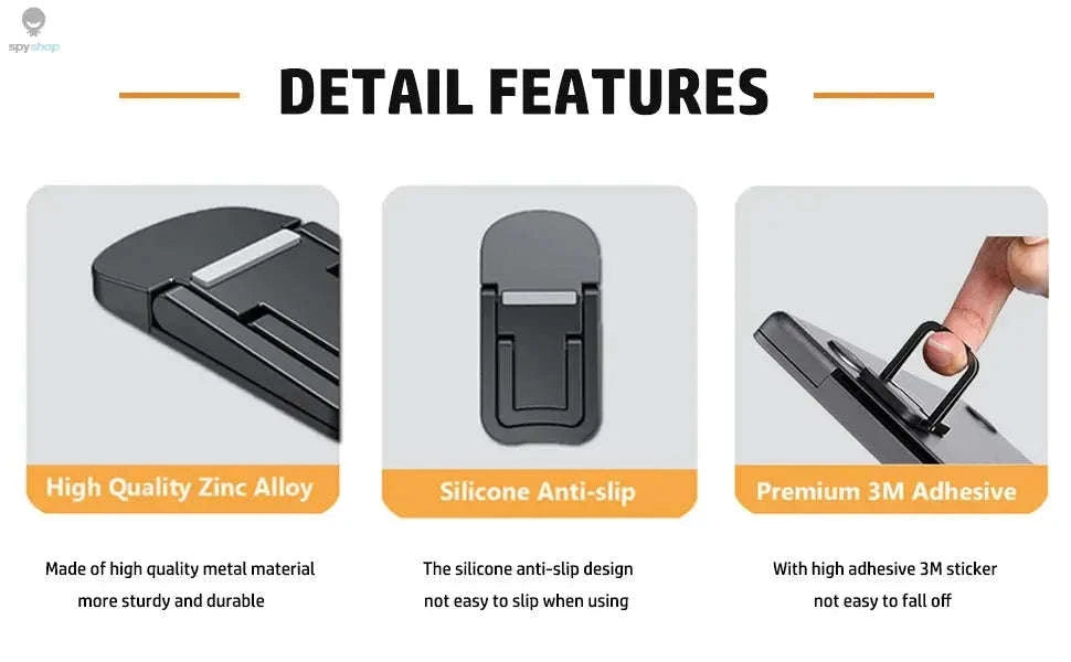 Portable Laptop Stand – Adjustable, Foldable & Workspace-Friendly Support-A-Black