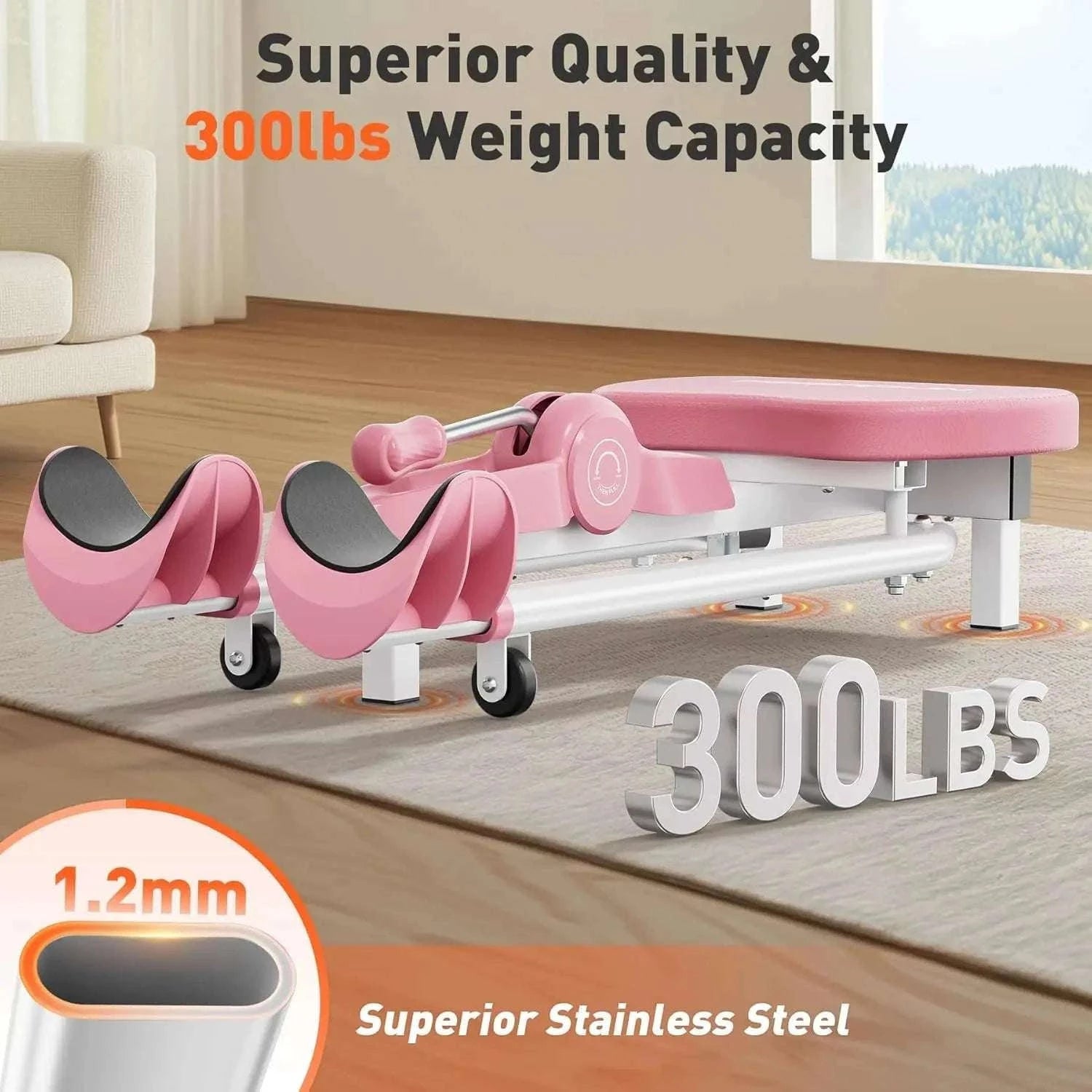 Portable Leg Stretcher Machine with 0–180° Split Training Control-Pink / United States