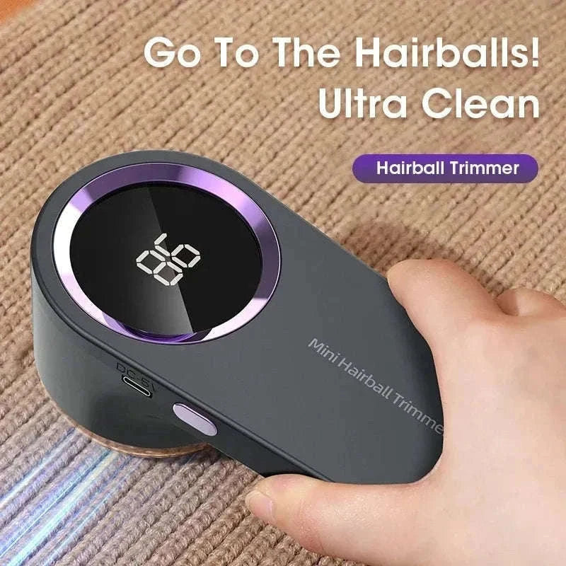 Portable Lint Remover with LED Display-Grey