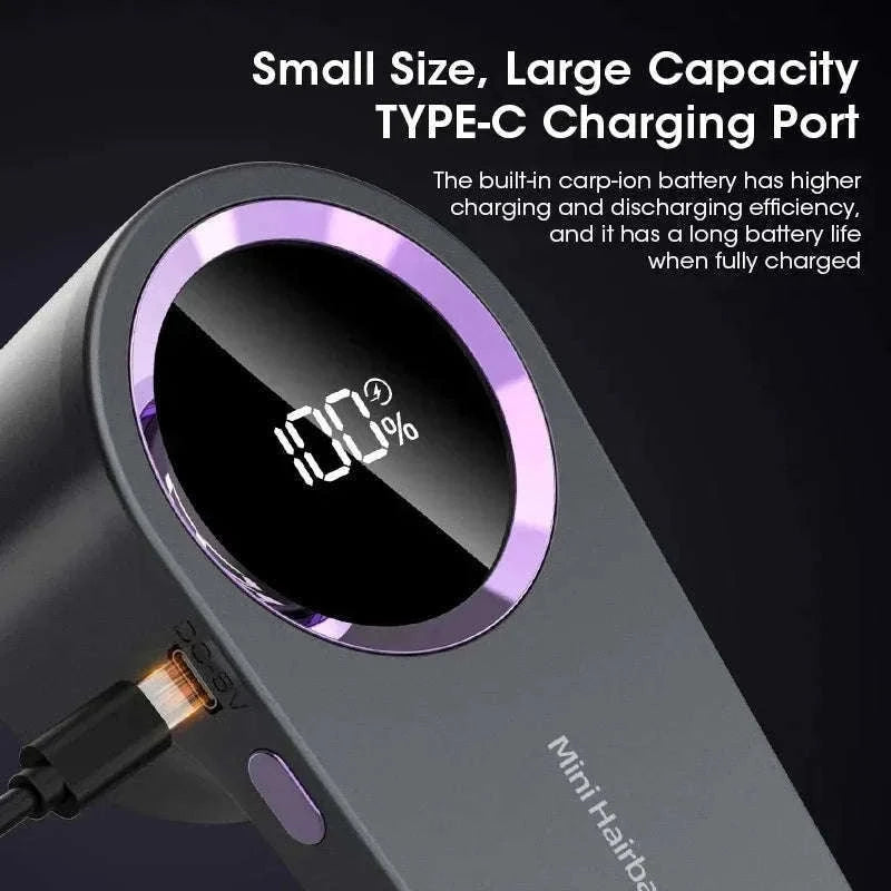 Portable Lint Remover with LED Display-Grey