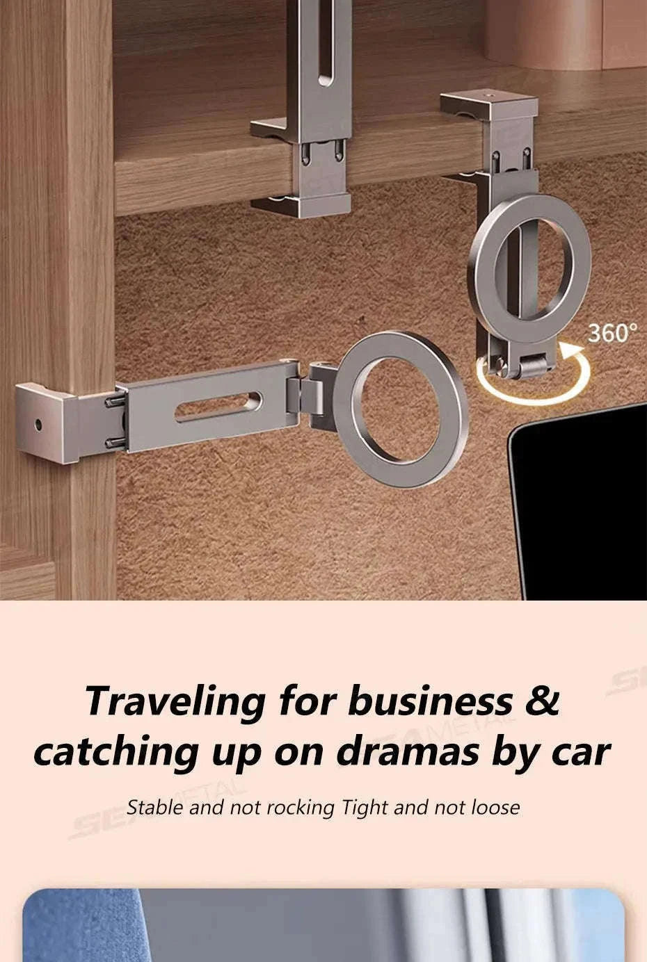 Portable Magnetic Phone Mount with 360° Rotation-R3