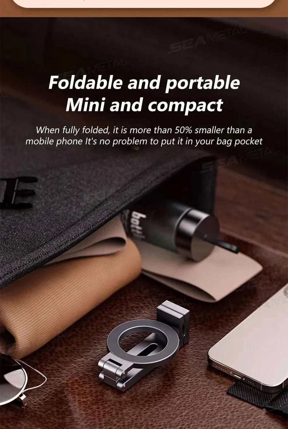 Portable Magnetic Phone Mount with 360° Rotation-R3