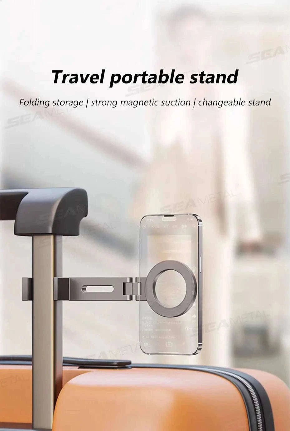 Portable Magnetic Phone Mount with 360° Rotation-R3