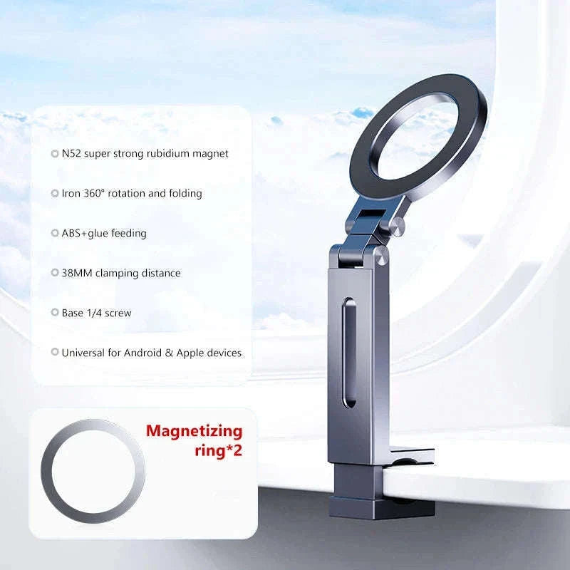 Portable Magnetic Phone Mount with 360° Rotation-R3