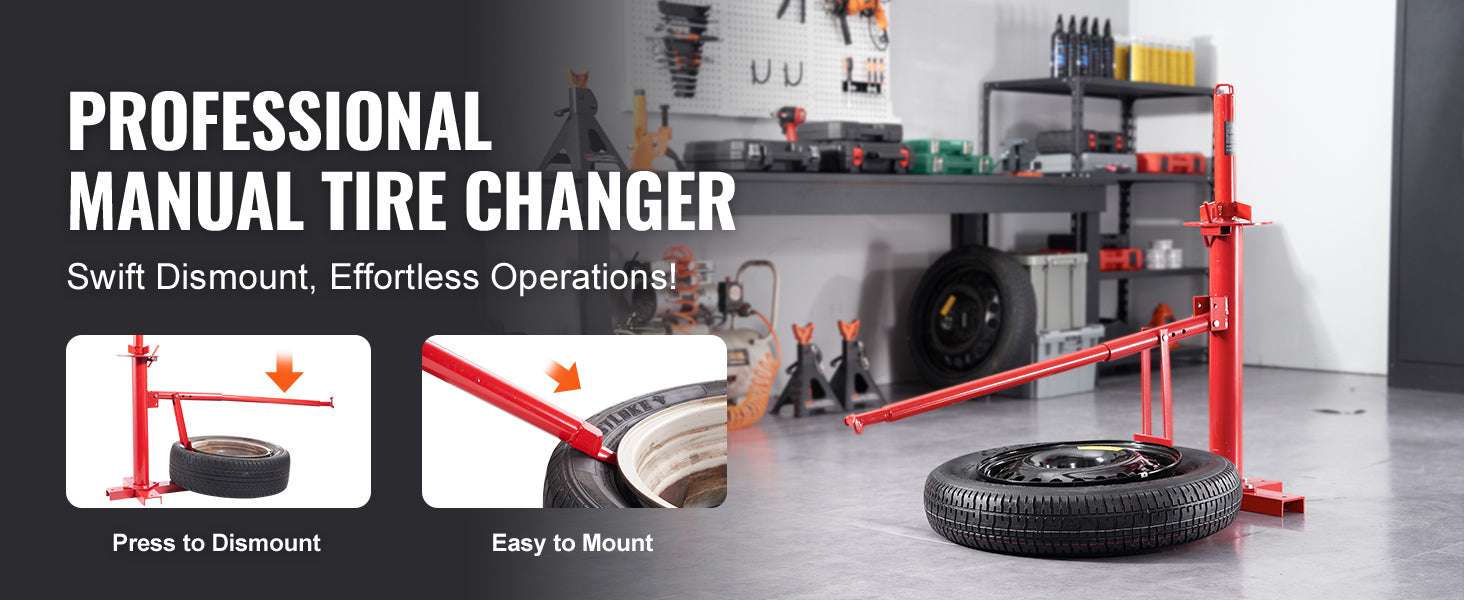Portable Manual Tire Changer Bead Breaker for 8–16 Inch Tires-United States