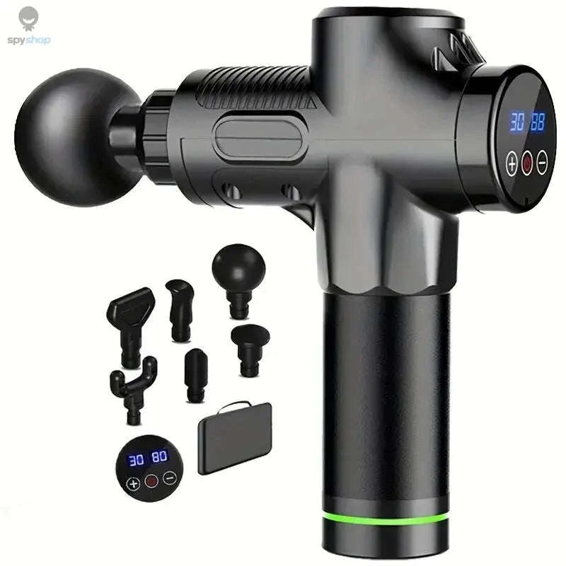 Portable Massage Gun for Deep Muscle Relief-6 GEAR GREY / Type C Charge