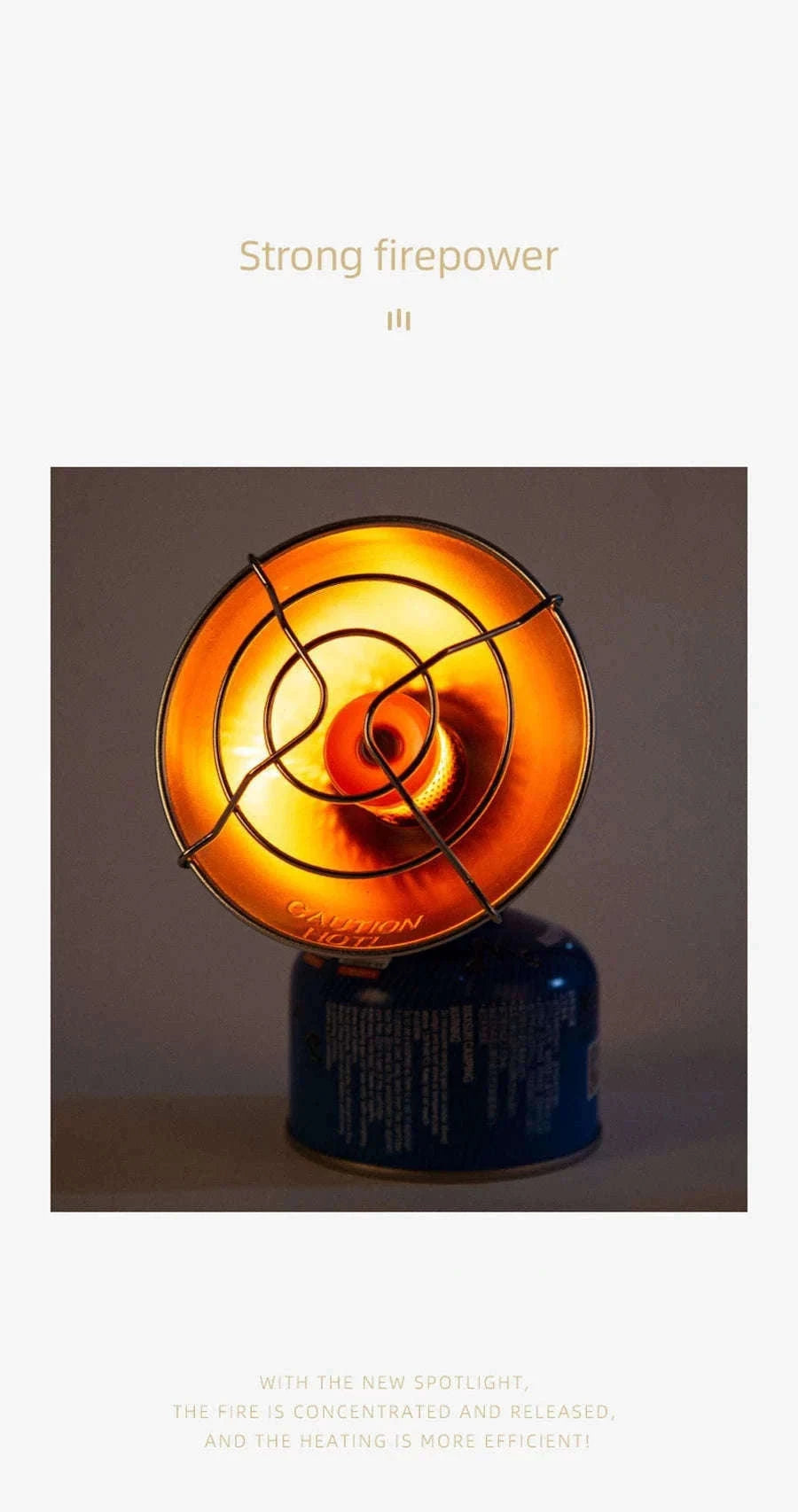 Portable Mini Gas Camping Heater with Propane Adapter-Heater