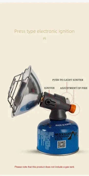Portable Mini Gas Camping Heater with Propane Adapter-Heater