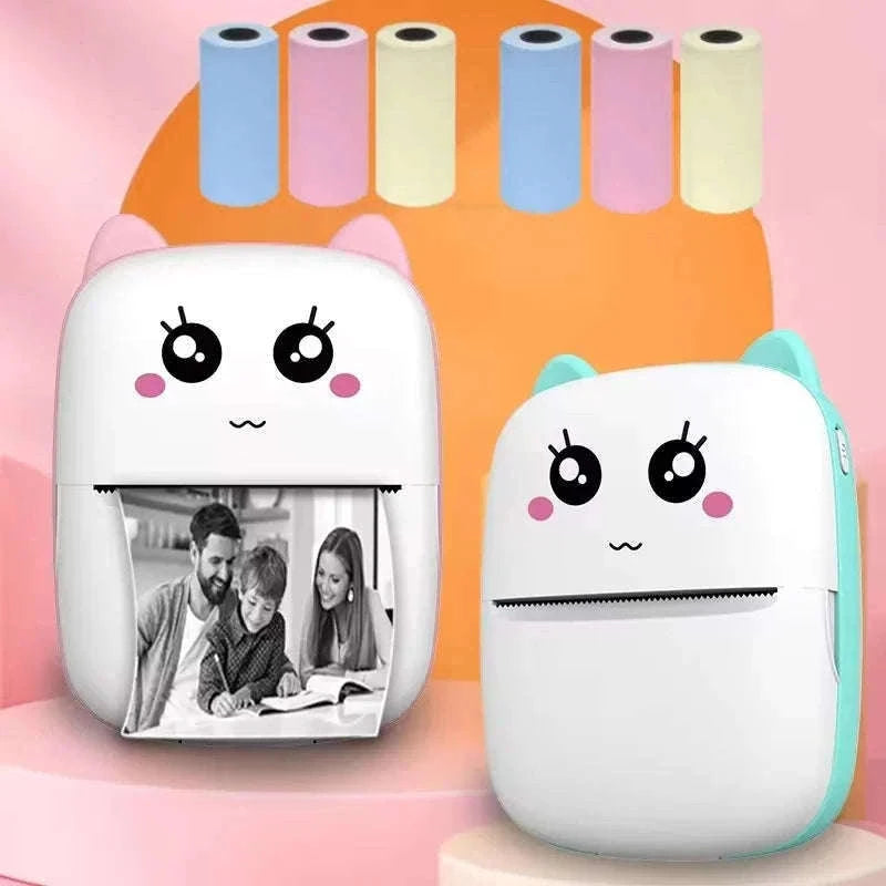 Portable Mini Printer Wireless Bluetooth Photo & Label Maker-3 Rolls Color / Other