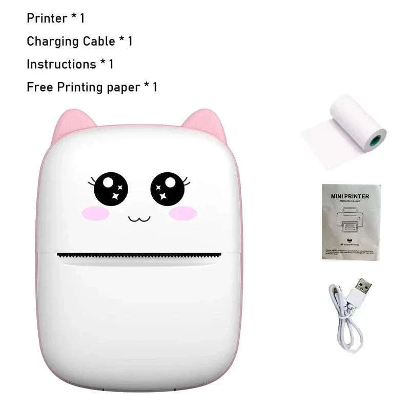 Portable Mini Printer Wireless Bluetooth Photo & Label Maker-3 Rolls Color / Other