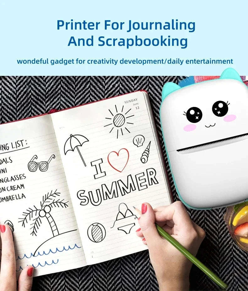 Portable Mini Printer Wireless Bluetooth Photo & Label Maker-Pink / Other