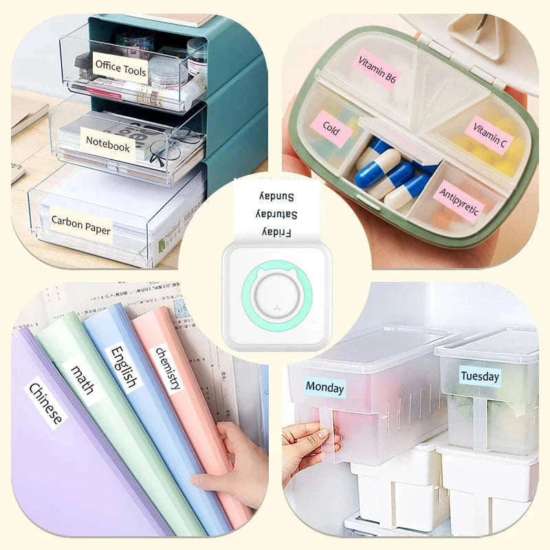 Portable Mini Thermal Printer for Labels, Notes, and Photos-PURPLE