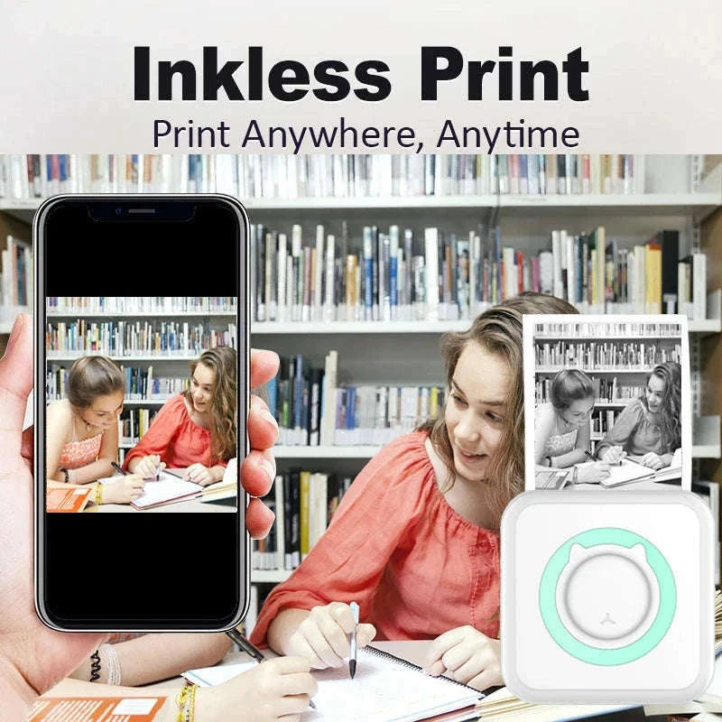 Portable Mini Thermal Printer for Labels, Notes, and Photos-PURPLE