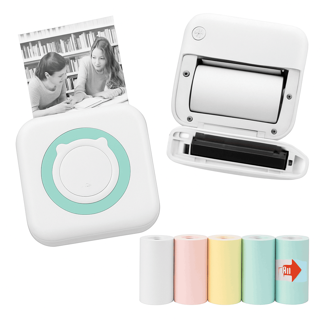 Portable Mini Thermal Printer for Labels, Notes, and Photos-PURPLE