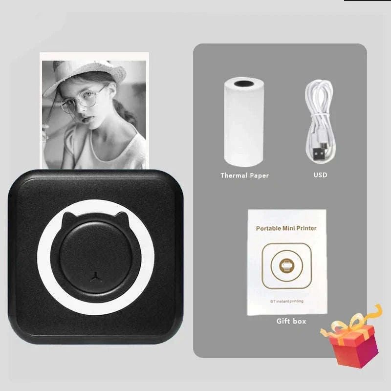 Portable Mini Thermal Printer for Labels, Notes, and Photos-PURPLE