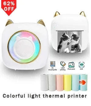 Portable Mini Thermal Printer for Labels, Notes, and Photos-PURPLE