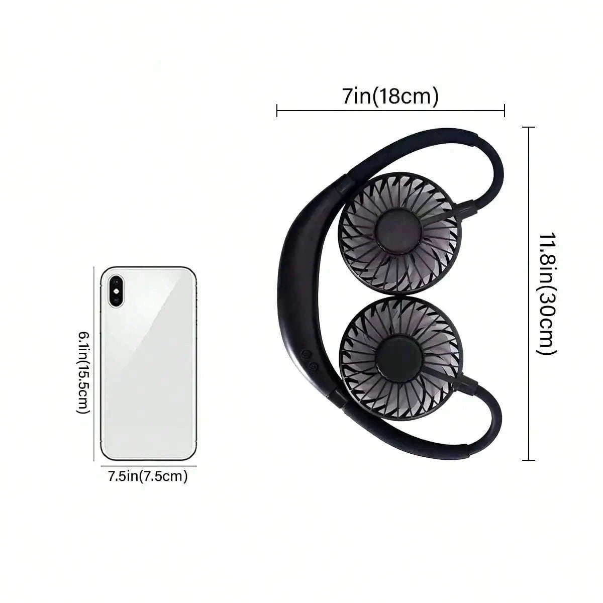 Portable Neck Fan — Wearable Hands-Free Cooling Fan-green / United States