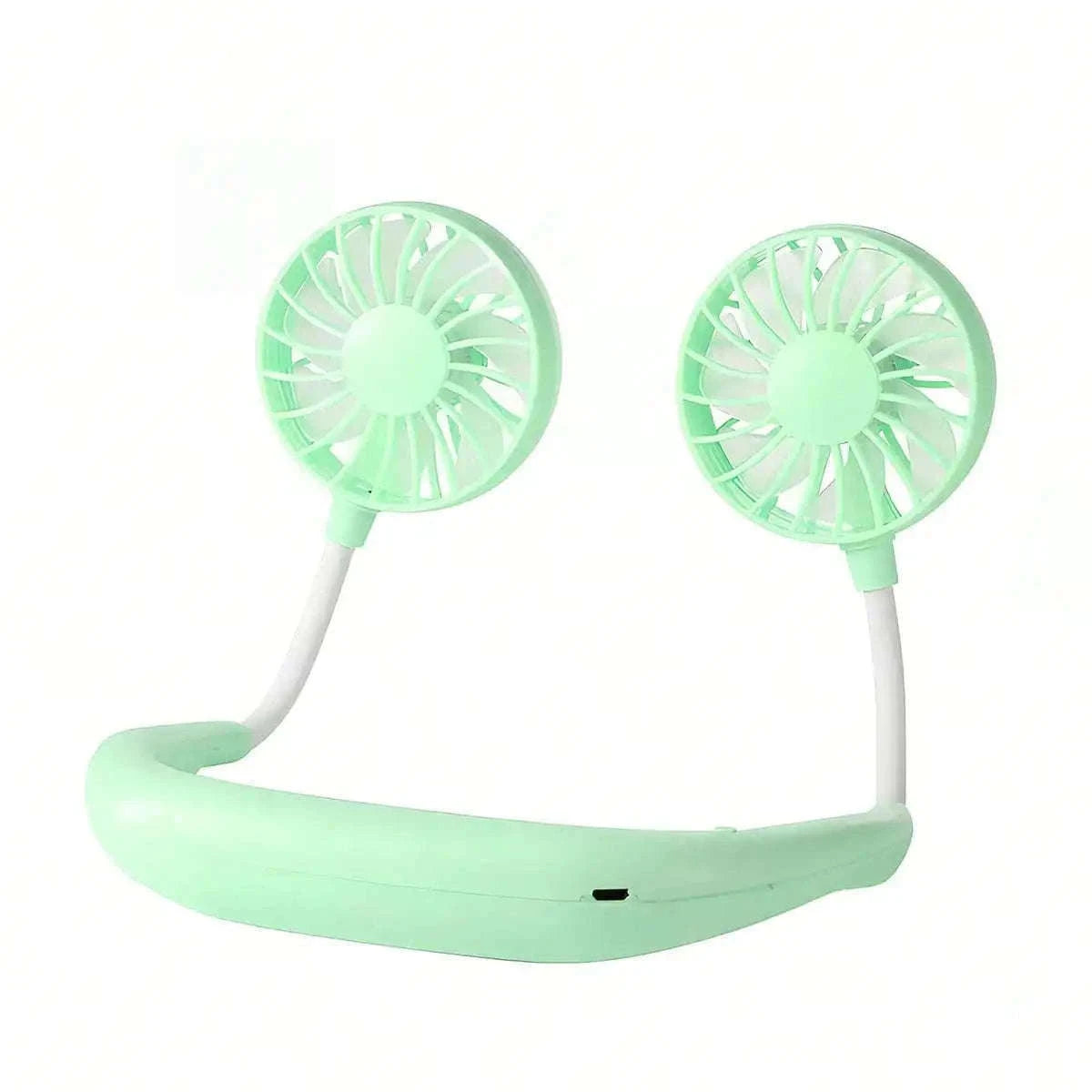 Portable Neck Fan — Wearable Hands-Free Cooling Fan-green / United States