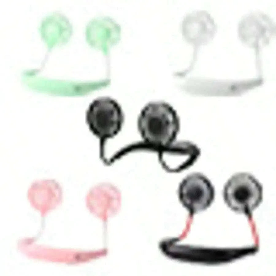 Portable Neck Fan — Wearable Hands-Free Cooling Fan-green / United States