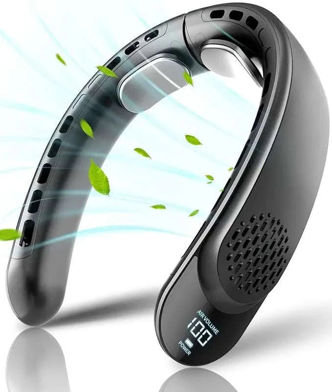 Portable Neck Fan with 4000mAh Battery and 3 Speeds-S8-Balck / United States