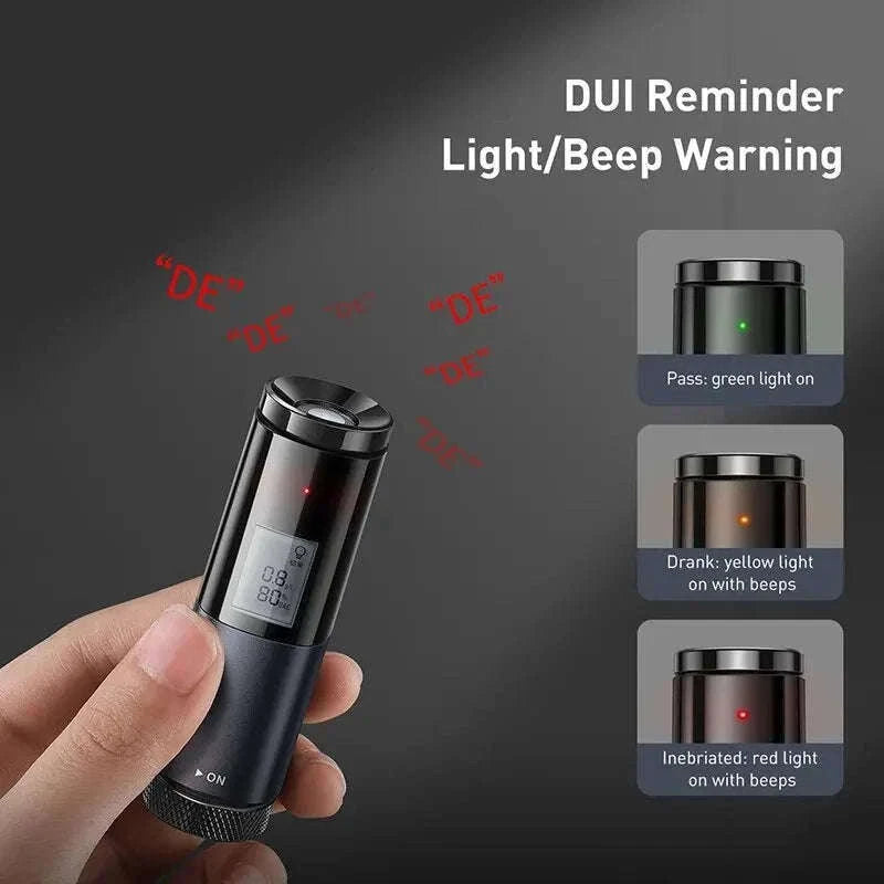 Portable Non-Contact Alcohol Breathalyzer with LED Display-Black