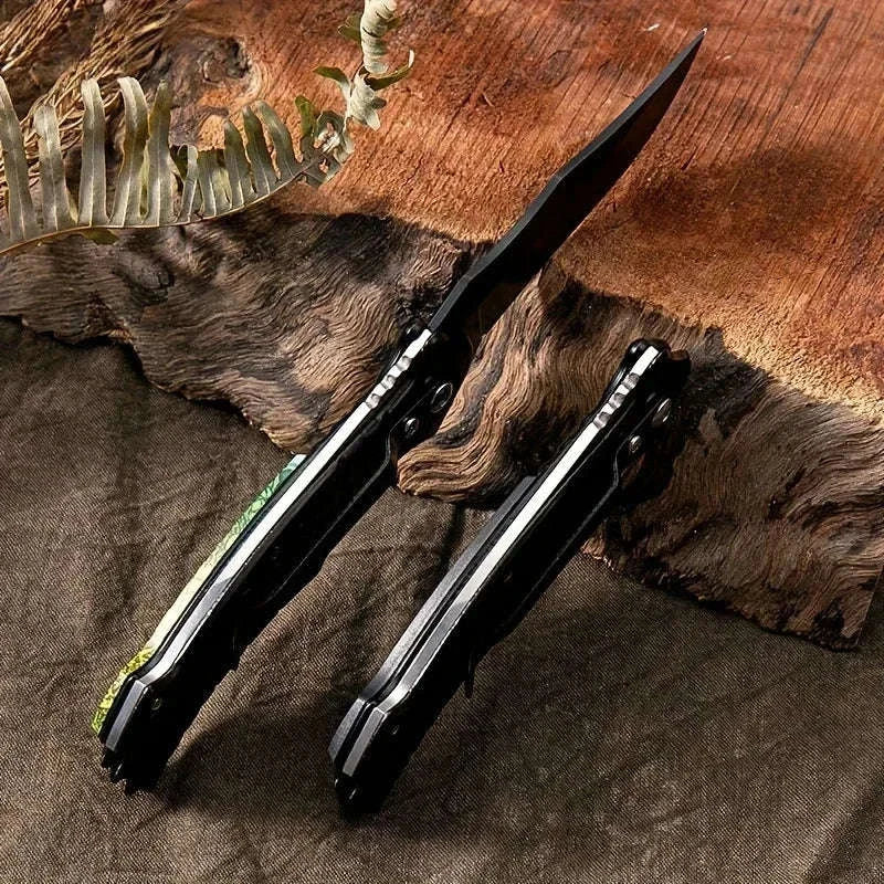 Portable Outdoor Folding Fruit Knife-light green