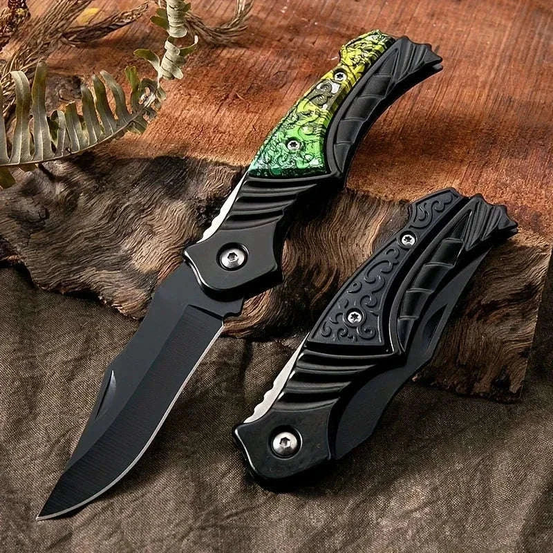 Portable Outdoor Folding Fruit Knife-light green