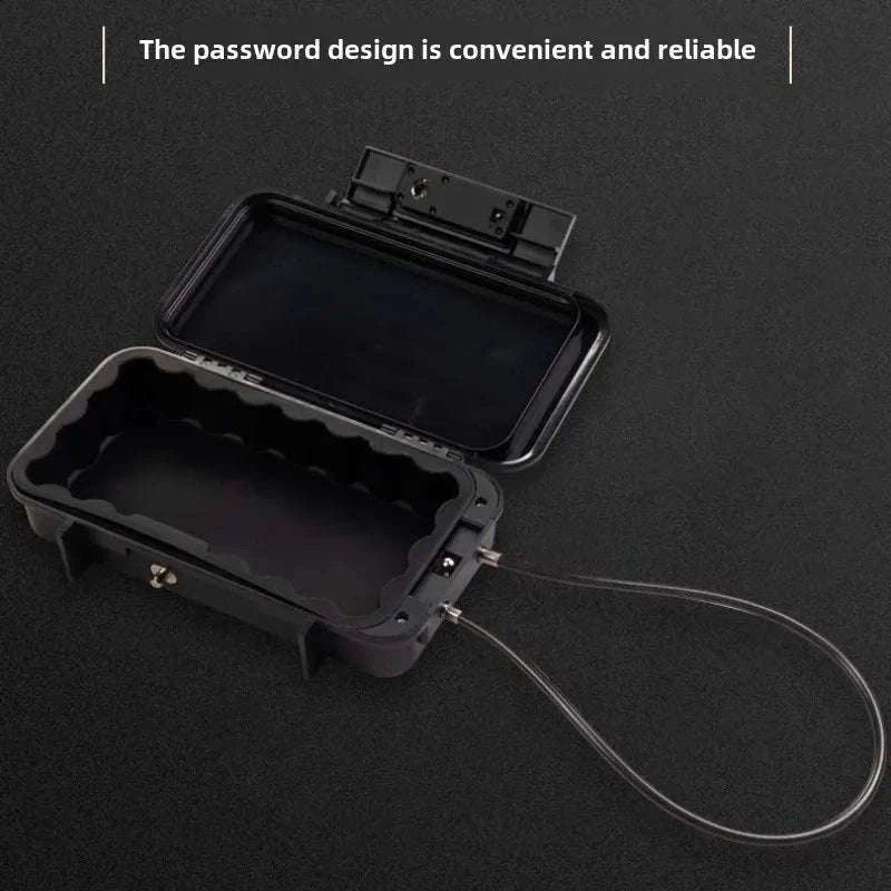 Portable Outdoor Lockbox with Cable & Code for Keys and Valuables-