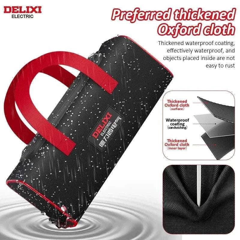 Portable Oxford Cloth Tool Bag for Organized Daily Work-Large monolayer