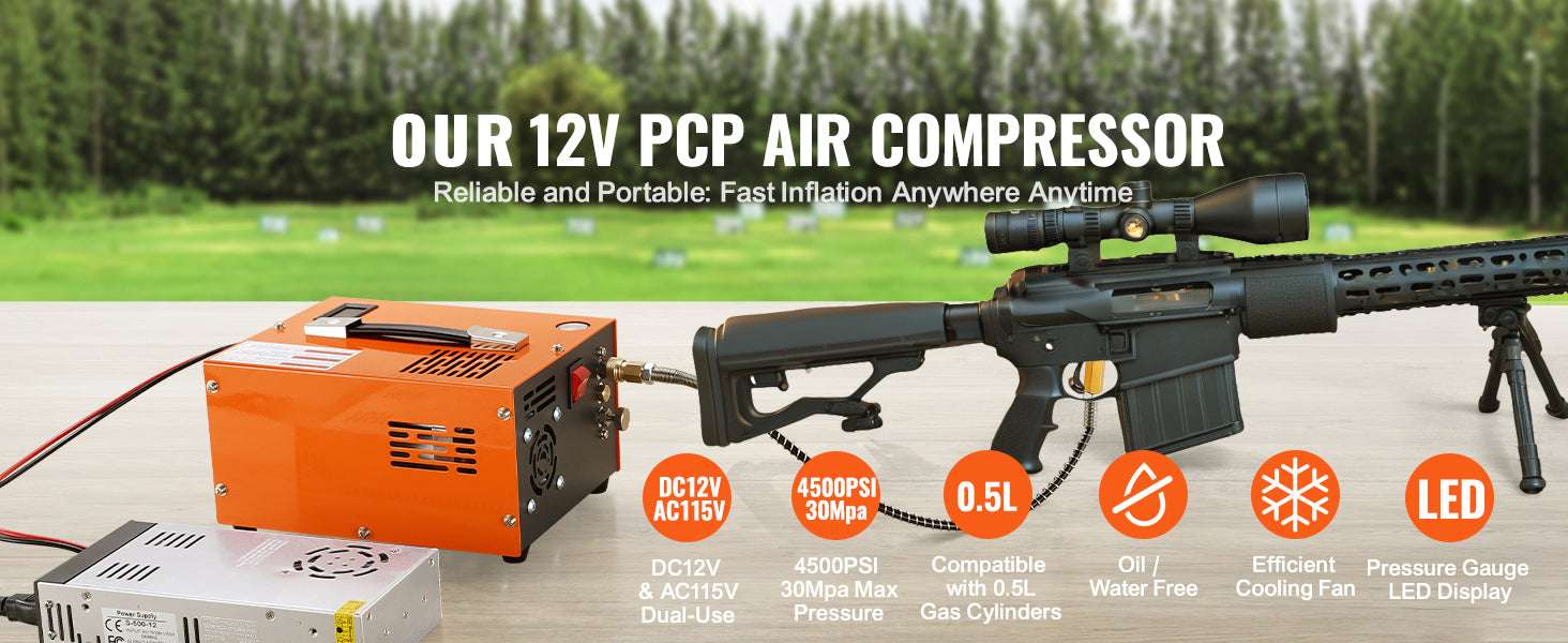 Portable PCP Air Compressor 4500PSI Airgun & Tank Pump-110V / EU / france