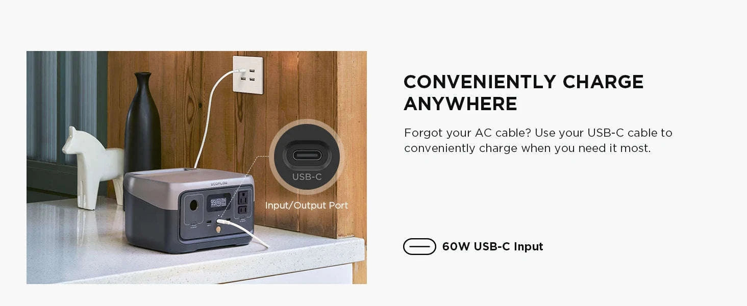 Portable Power Station 240Wh LiFePO4 Battery 600W-River 2w110WSP / United States / US