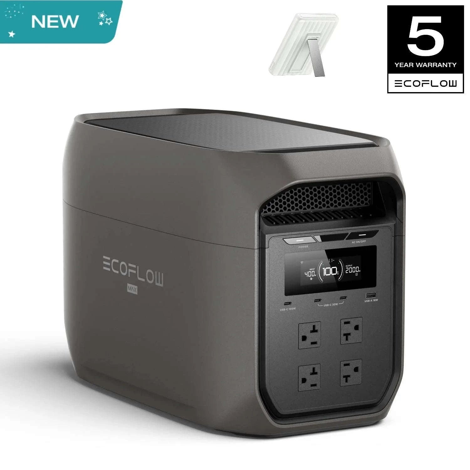 Portable Power Station 3400W Fast Charging Black-2048Wh / United States / US