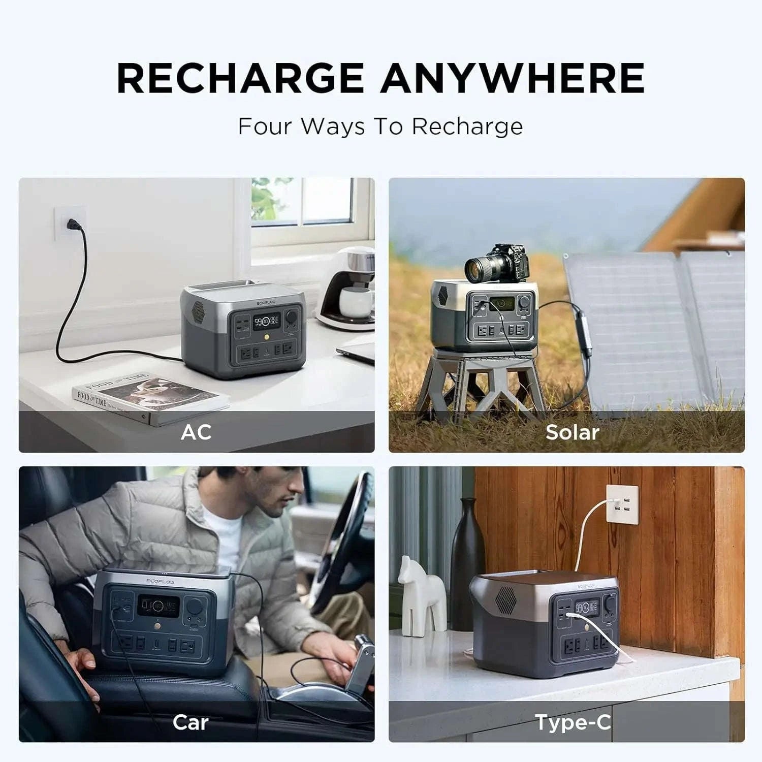 Portable Power Station 499Wh with Bag-River 2 Max 499Wh / United States / US