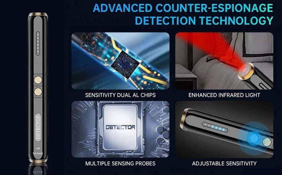 Portable Privacy Detector with Anti-Spying Scanner and Emergency Light-United States