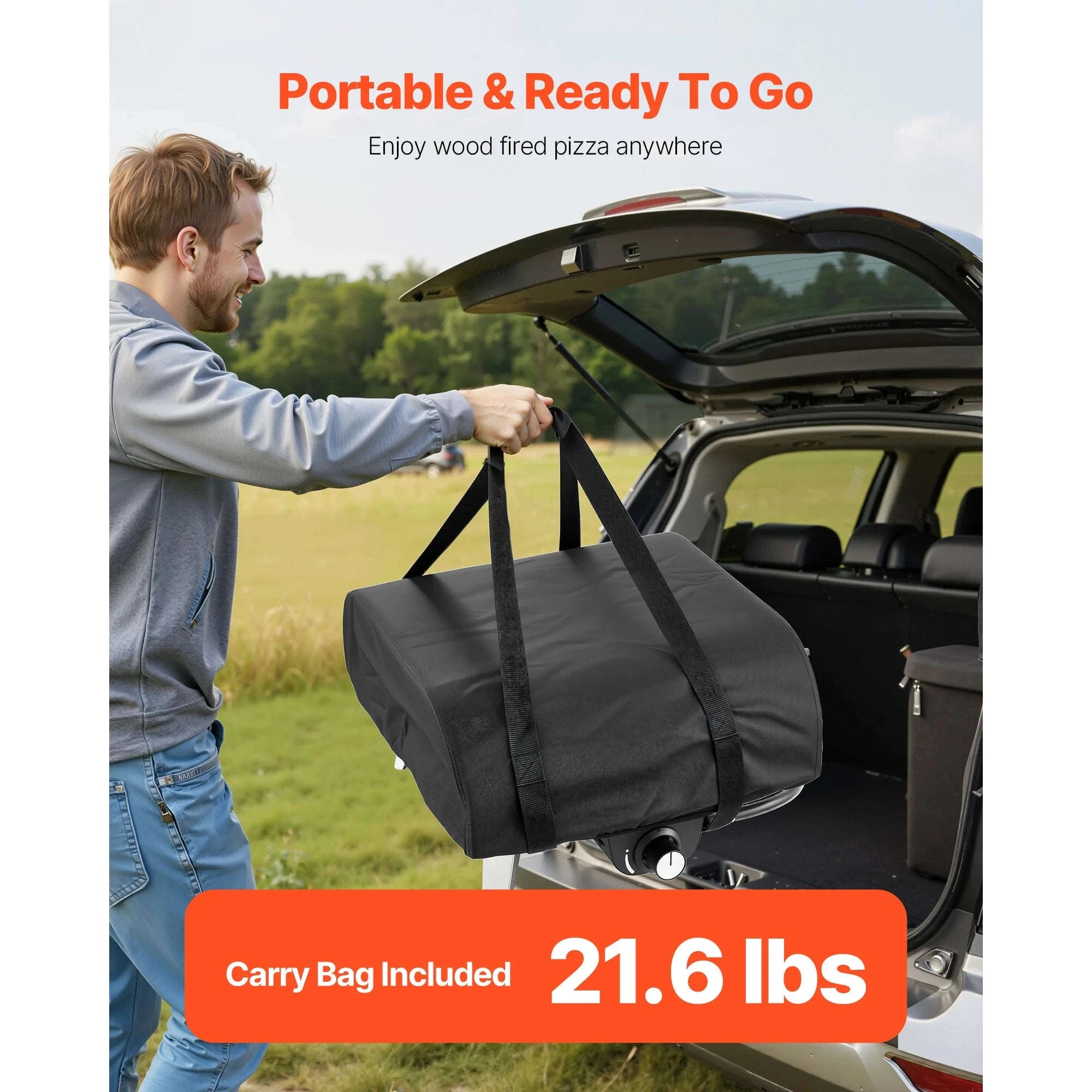 Portable Propane Outdoor Pizza Oven 12 Inch with Pizza Stone and Carry Bag-American Standard / United States
