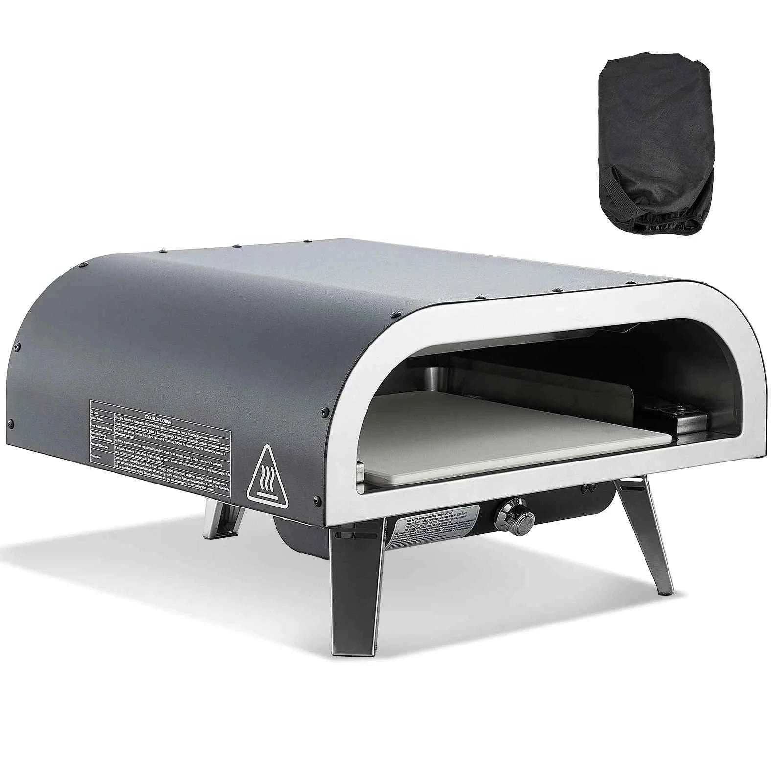 Portable Propane Outdoor Pizza Oven 12 Inch with Pizza Stone and Carry Bag-American Standard / United States