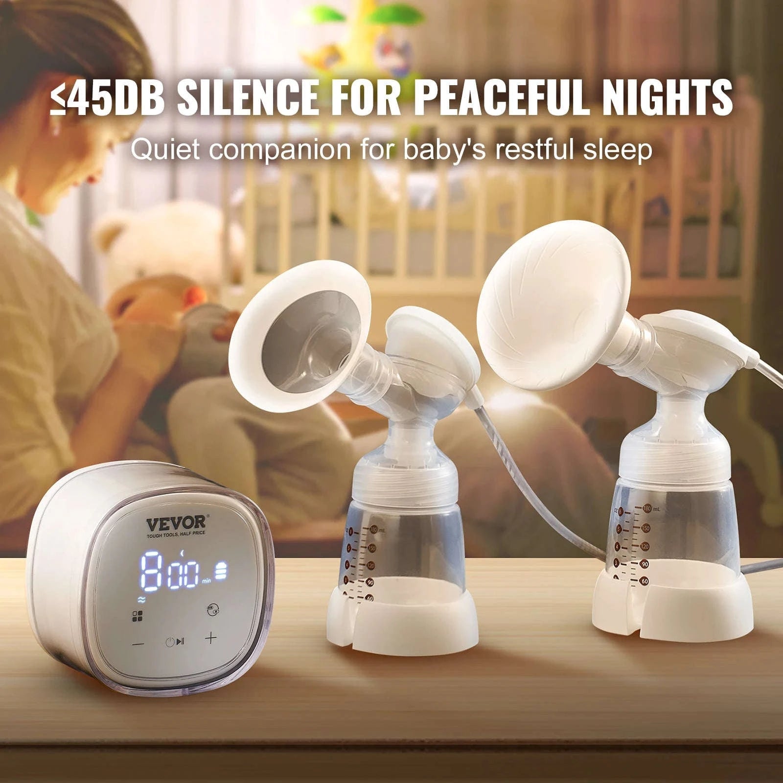 Portable Rechargeable Double Electric Breast Pump with LED Display-YM-8166 / CZECH REPUBLIC