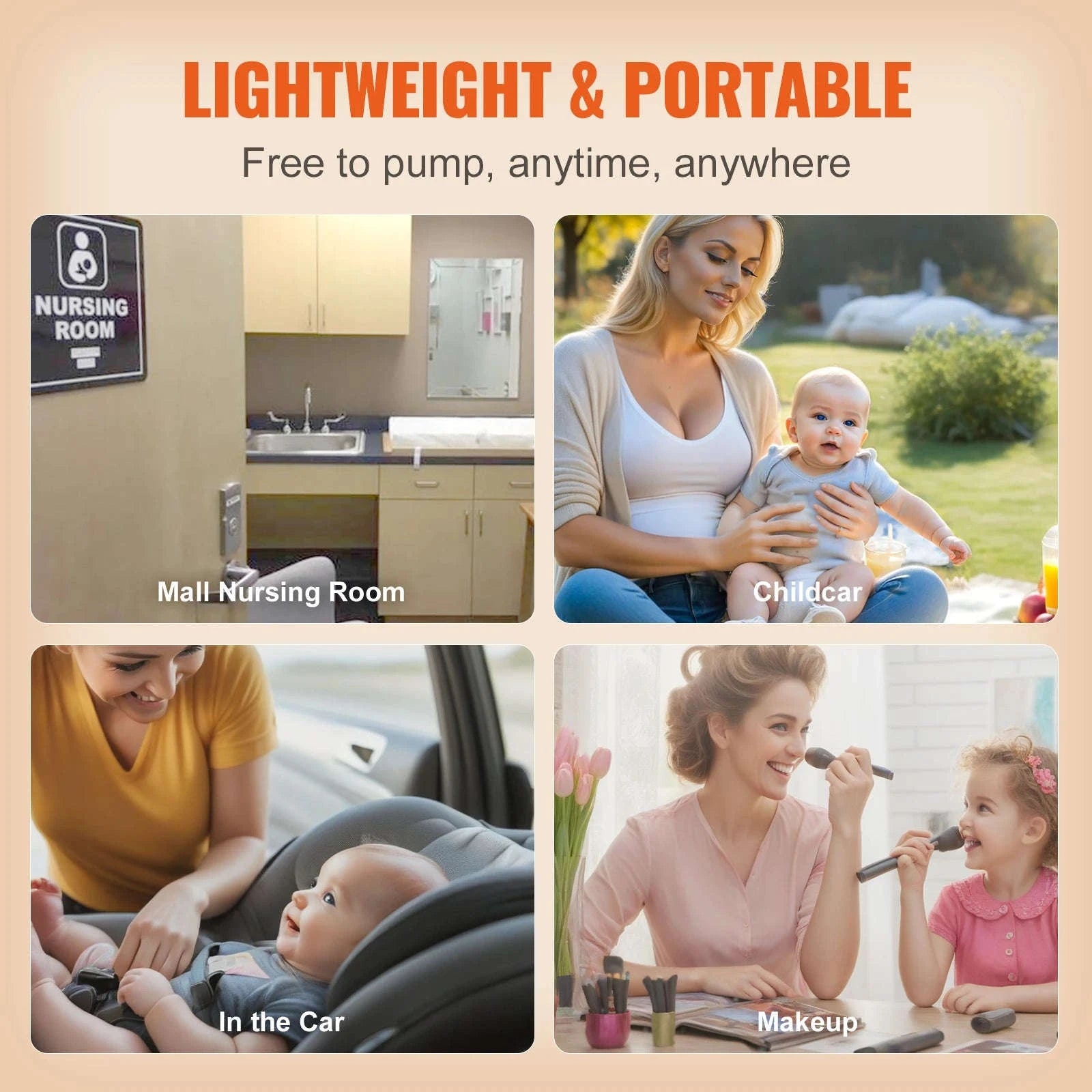 Portable Rechargeable Double Electric Breast Pump with LED Display-YM-8166 / CZECH REPUBLIC