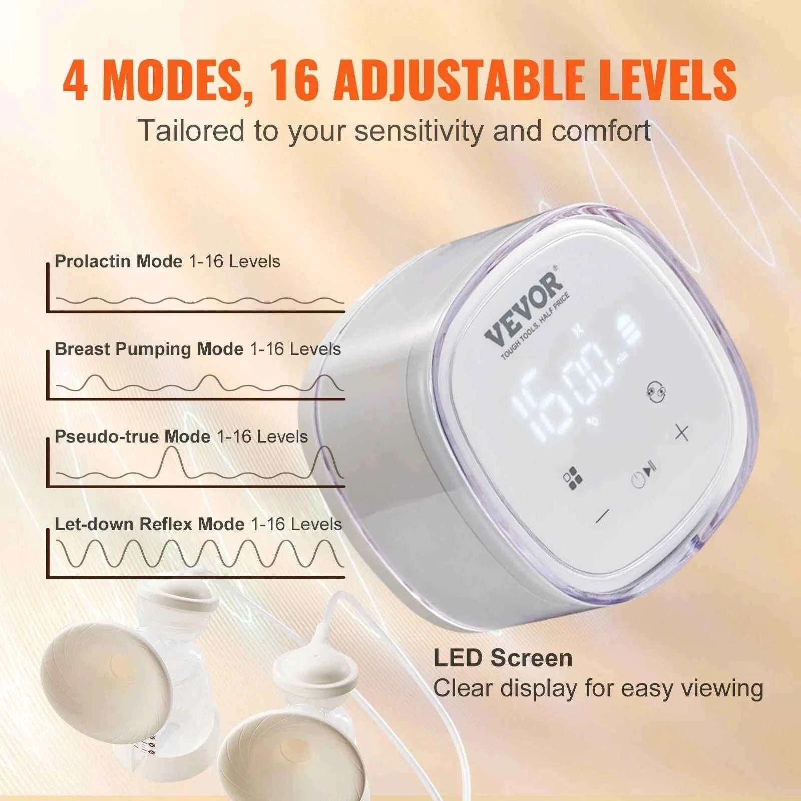 Portable Rechargeable Double Electric Breast Pump with LED Display-YM-8166 / CZECH REPUBLIC