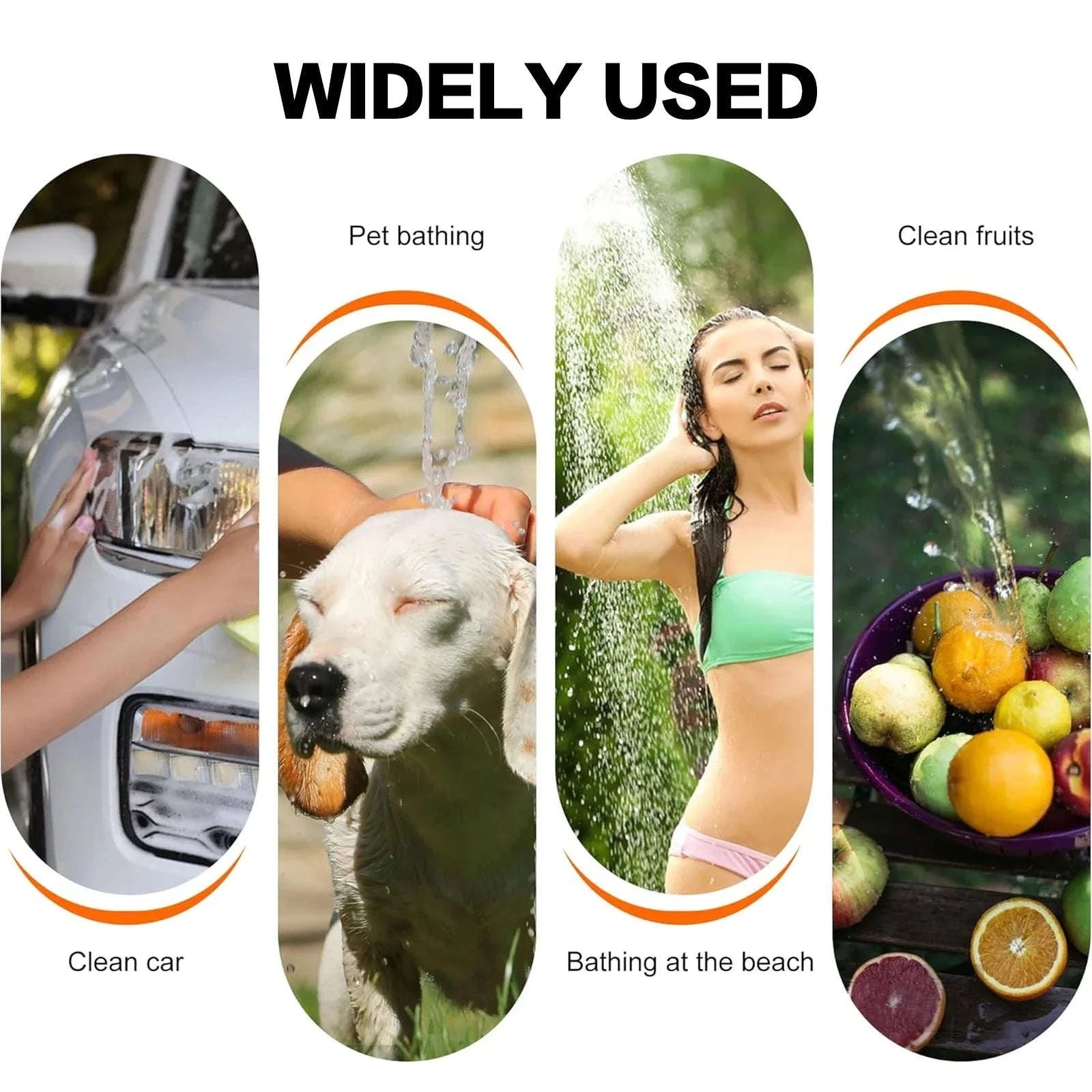 Portable Rechargeable Outdoor Shower-WHITE / CHINA