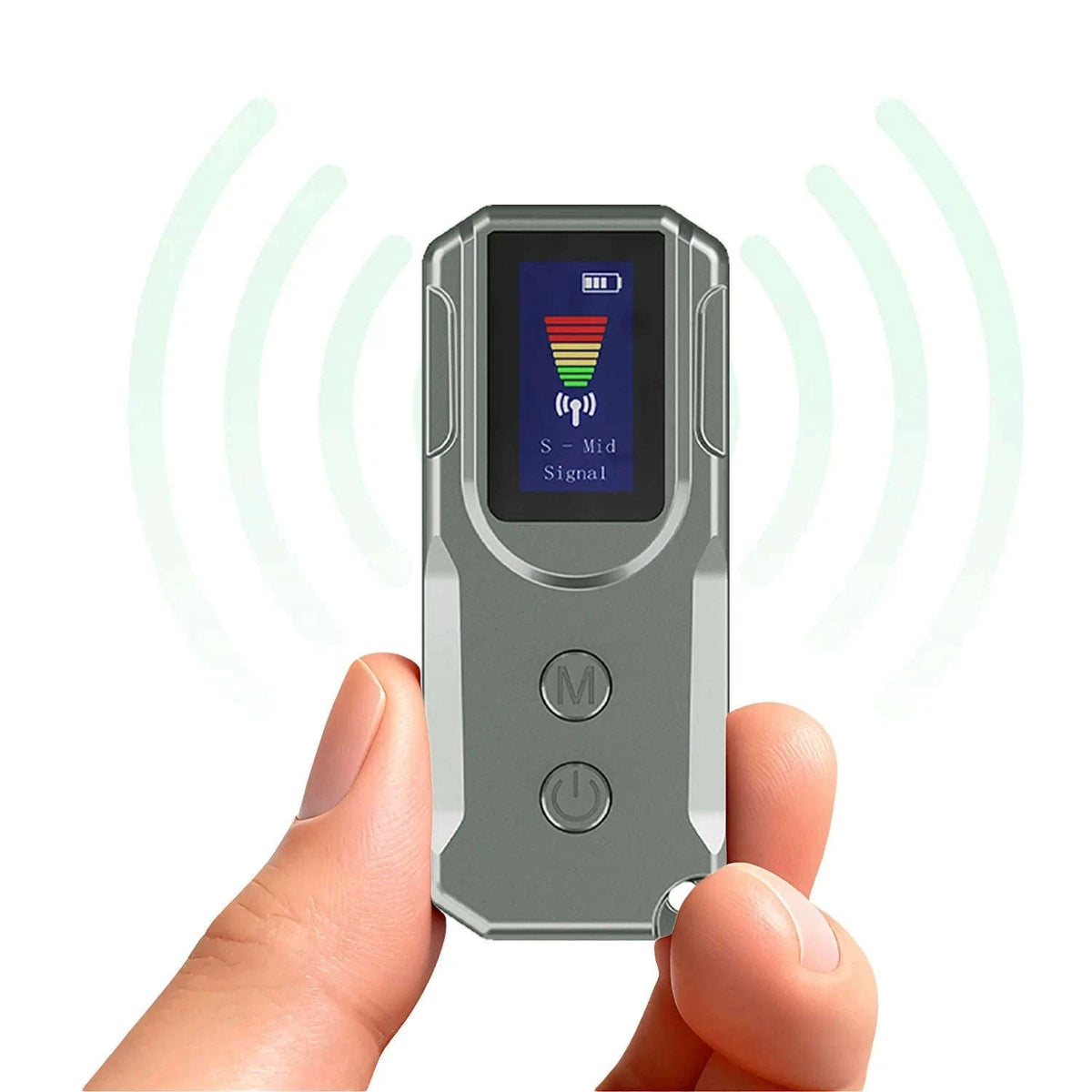 Portable RF Signal Scanner with HD Display Hidden Camera Detector-black