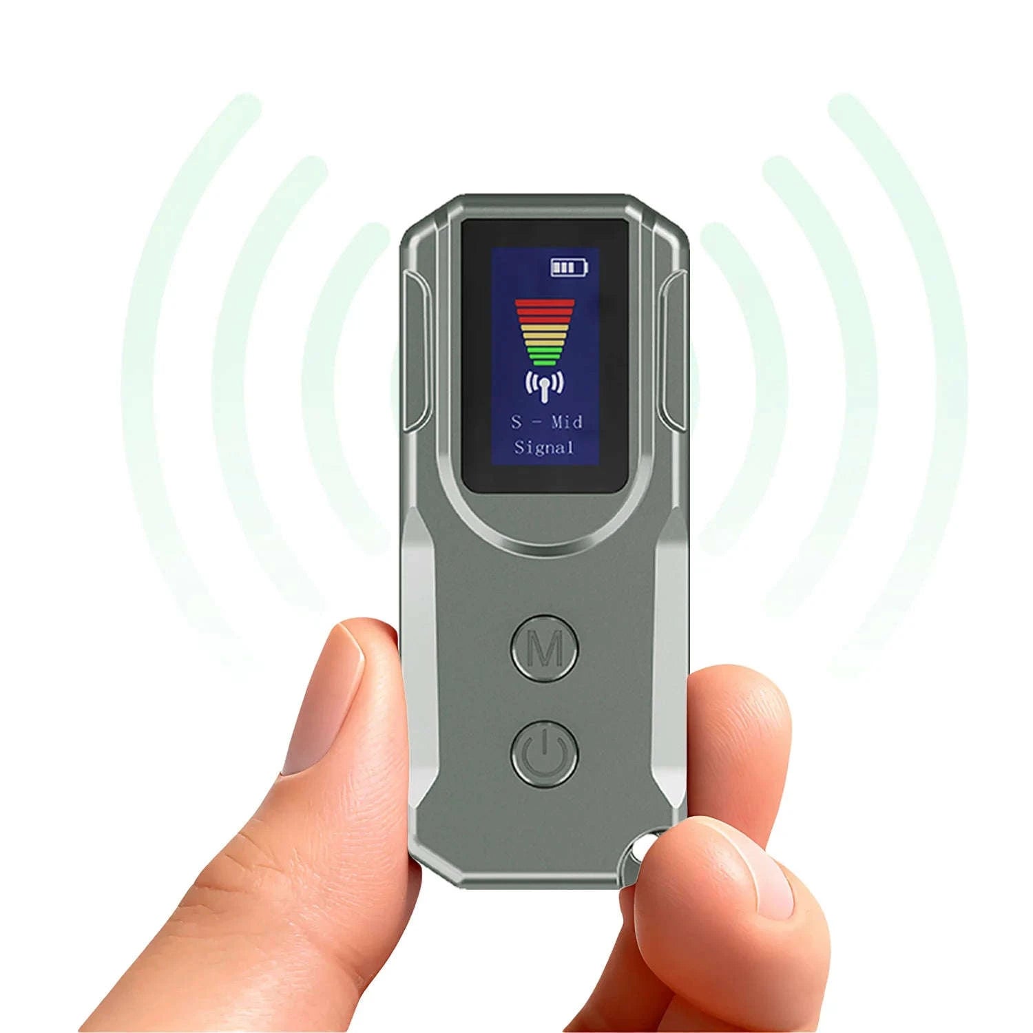 Portable RF Signal Scanner with HD Display Hidden Camera Detector-black