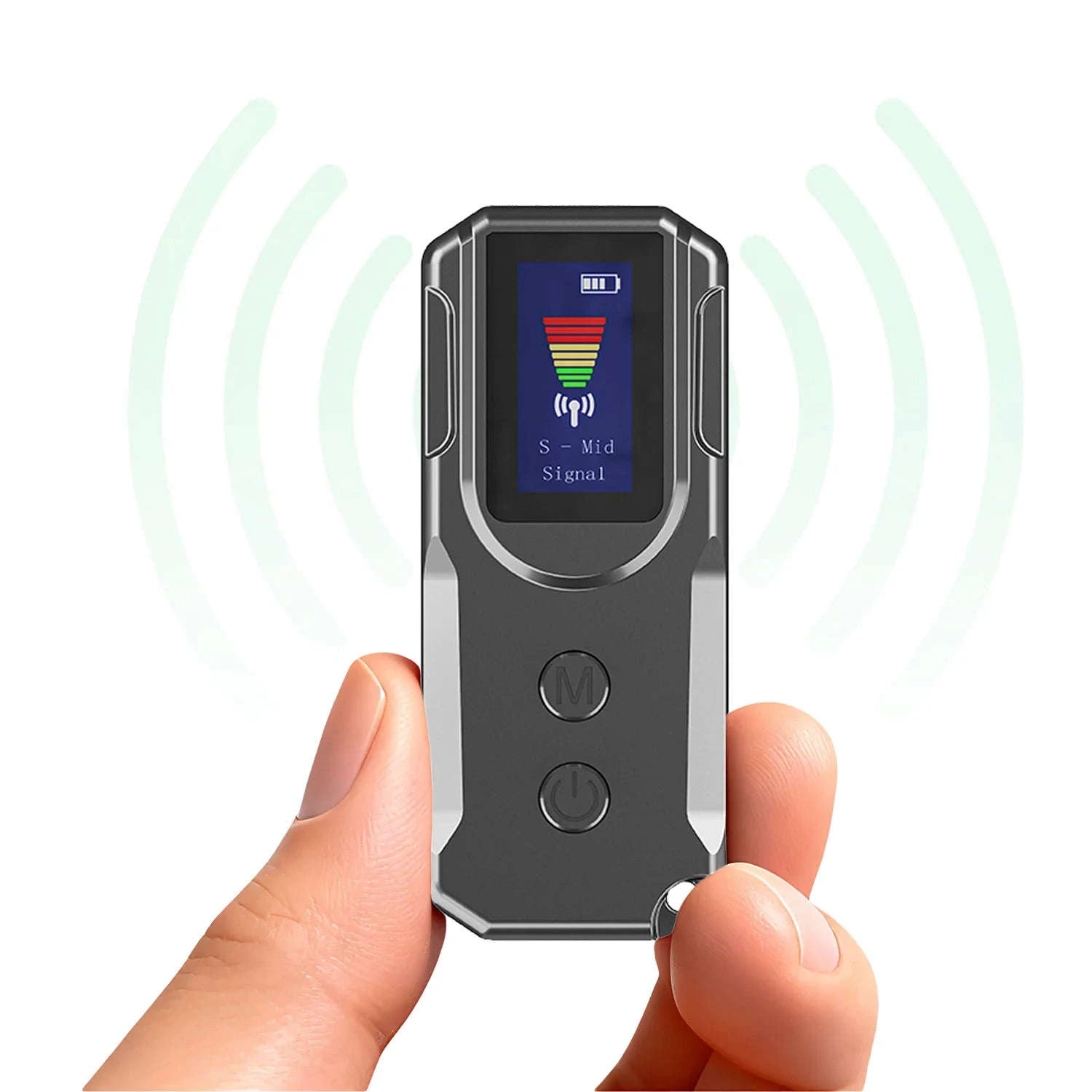 Portable RF Signal Scanner with HD Display Hidden Camera Detector-black