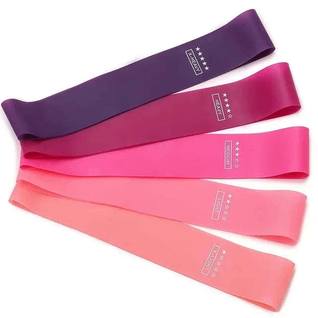 Portable Rubber Resistance Bands-Cherry Powder